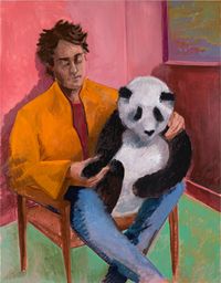 With Panda by Charles Hascoët contemporary artwork drawing