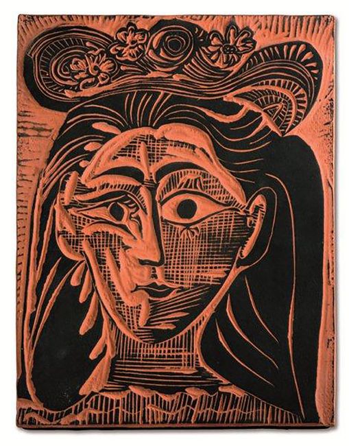 Femme au chapeau fleuri (A.R.521) by Pablo Picasso contemporary artwork