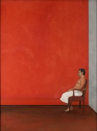 A Portrait in Red by Desmond Lazaro contemporary artwork sculpture