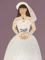 Ayesha Green, Mum on her wedding day, (2021). Acrylic on canvas. Courtesy Jhana Millers.
