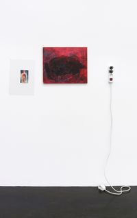 intestine, red, black by Henrik Olesen contemporary artwork painting