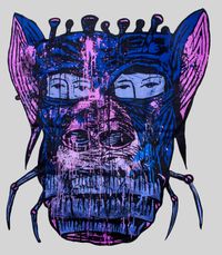 Menjadi Monster by Eko Nugroho contemporary artwork painting, textile