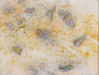 Windblown insects on the salt - Lake Tyrrell (for JC) by John Wolseley contemporary artwork print