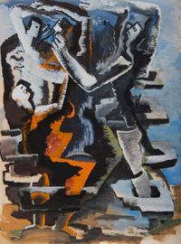 Composition aux personnages by Ossip Zadkine contemporary artwork painting, works on paper