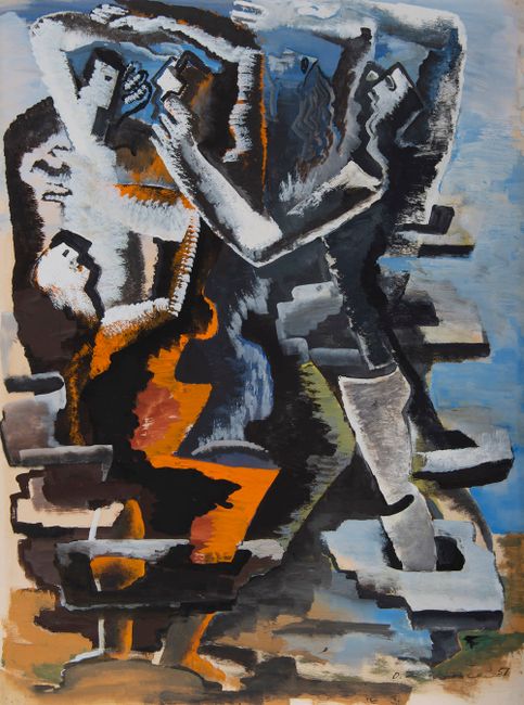 Composition aux personnages by Ossip Zadkine contemporary artwork