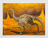 Gallimimus in Desert by Richard Nam contemporary artwork painting