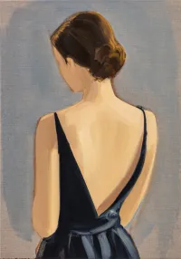 Blue Dress by Gideon Rubin contemporary artwork painting