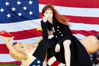 Nathalie with Hot Dog and Flag by Roe Ethridge contemporary artwork photography