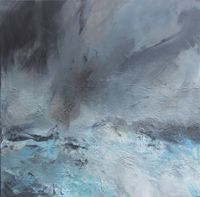 Gale blowing in by Janette Kerr contemporary artwork painting, works on paper