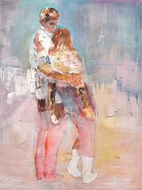 Two Lovers by Robert Muntean contemporary artwork painting