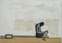 Untitled - Seaside Reading by Liu Xiaohui contemporary artwork painting, works on paper