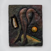 Man Ray with Fish by Erika Verzutti contemporary artwork painting, works on paper, sculpture