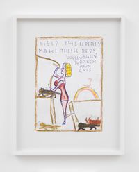 Voluntary worker by Rose Wylie contemporary artwork painting, works on paper, drawing