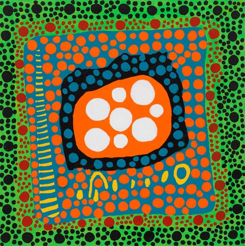 On Hearing the Sunset Afterglow's Message of Love, My Heart Shed Tears by Yayoi Kusama contemporary artwork