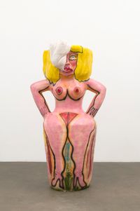 Untitled (Large Figure Smoking) by Ruby Neri contemporary artwork ceramics