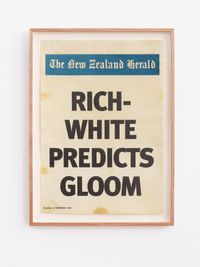 Revolution in NZ (Richwhite Predicts Gloom) by Michael Stevenson contemporary artwork print