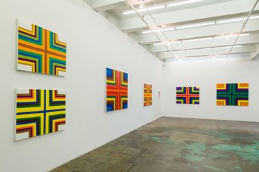 Exhibition view: Harriet Korman, Permeable/Resistant: Recent Drawings and Paintings, Thomas Erben Gallery, New York (1 November–22 December 2018). Courtesy the artist and Thomas Erben Gallery.