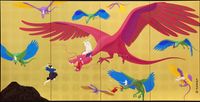 Battle of Flying Dragon Riders by Tenmyouya Hisashi contemporary artwork painting, mixed media