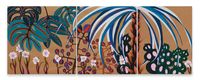 Botanic Blue & White Palm by Sydney Albertini contemporary artwork painting, works on paper, drawing
