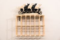 Rats Riding a Bicycle by Mike HJ Chang contemporary artwork sculpture, ceramics