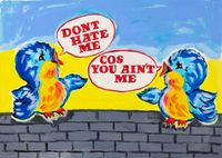 Don't hate me, cos you ain't me by Magda Archer contemporary artwork painting, works on paper