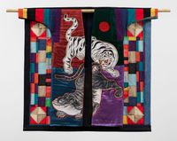 Ancestor Work: Re-remember / Black Water Tiger by Zadie Xa contemporary artwork painting, sculpture, textile