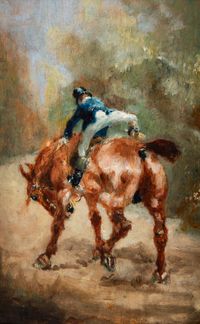 Jeune cavalier enfourchant sa monture by HENRI TOULOUSE-LAUTREC contemporary artwork painting