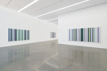 Exhibition view: Robert Irwin, New Work, Pace Gallery, West 25th Street, New York (1–30 April 2022). Courtesy Pace Gallery.