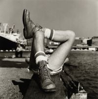 Christopher Street Pier #2 (Crossed Legs) by Peter Hujar contemporary artwork painting, works on paper, drawing