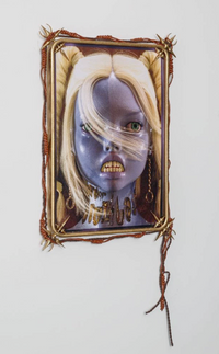 Portrait of Chastity by LazyBackHome contemporary artwork sculpture, print, mixed media, textile