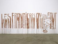 Les frontieres on sen fout by Juan Capistrán contemporary artwork installation