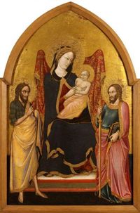 Madonna and Child with Saints John the Baptist and James the Greater by Alvaro Pirez d'Évora contemporary artwork sculpture