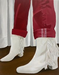 Standing in Fringe Boots by Romane De Watteville contemporary artwork painting