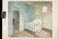 The Bedstead (1939) by Eric Ravilious by Becky Beasley contemporary artwork painting, print