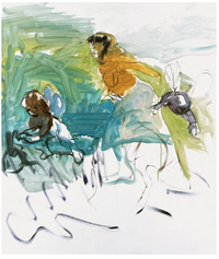 Hummelmadonna by Siegfried Anzinger contemporary artwork painting