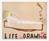 Long White Girl by Rose Wylie contemporary artwork painting