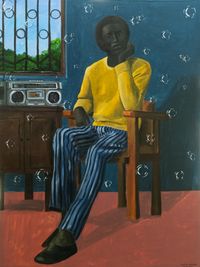 Radio Time by Olamide Ogunade Olisco contemporary artwork painting, works on paper, drawing