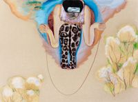 Floating by Yi Youjin contemporary artwork painting, works on paper