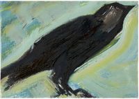 Crow (Mumbai, turning) by Matthew Krishanu contemporary artwork painting