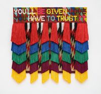 YOU'LL BE GIVEN LOVE by Jeffrey Gibson contemporary artwork painting, works on paper, sculpture, textile