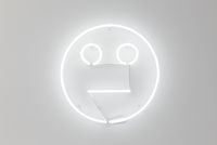 Neon Face by Peter Liversidge contemporary artwork sculpture