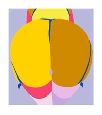 Part of the Lunar Portfolio (Yellow Moon) by Helen Beard contemporary artwork print