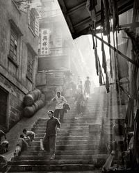 'Steps in Light and Shade', Hong Kong by Fan Ho contemporary artwork photography, print