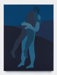 Couple at Night by Alessandro Teoldi contemporary artwork textile