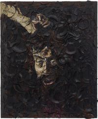 Number 3 (Self-Portrait of Caravaggio as Goliath, Michelangelo Merisi) by Julian Schnabel contemporary artwork painting, works on paper, sculpture