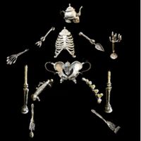 Silver Skeleton Series: Full Skeleton by Valerie Hegarty contemporary artwork sculpture
