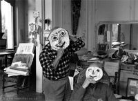 Picasso and Jaime Sabartes, Villa la Californie, Cannes, France by Lee Miller contemporary artwork photography