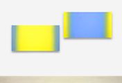 Yellow (Violet), Color Space Diptych by Ruth Pastine contemporary artwork 2