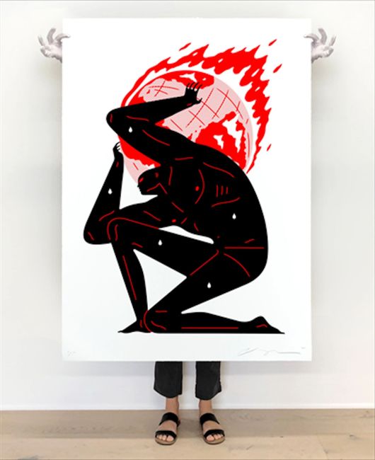 World on Fire (White), 2021 by Cleon Peterson contemporary artwork