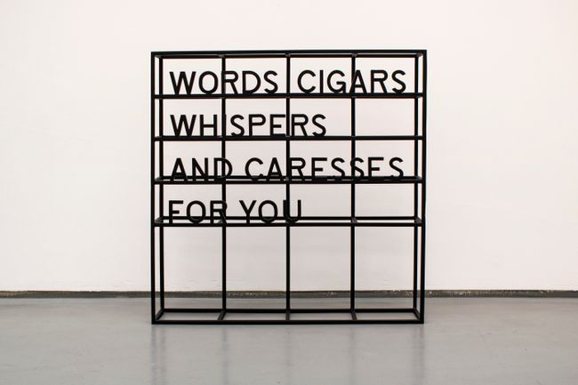 WORDS CIGARS WHISPERS AND CARESSES FOR YOU by Joël Andrianomearisoa contemporary artwork